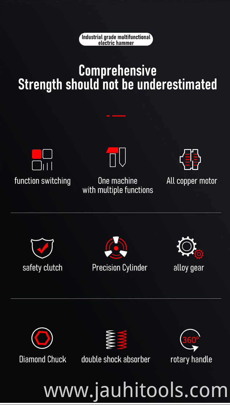 Hammer and pick impact drill for household use